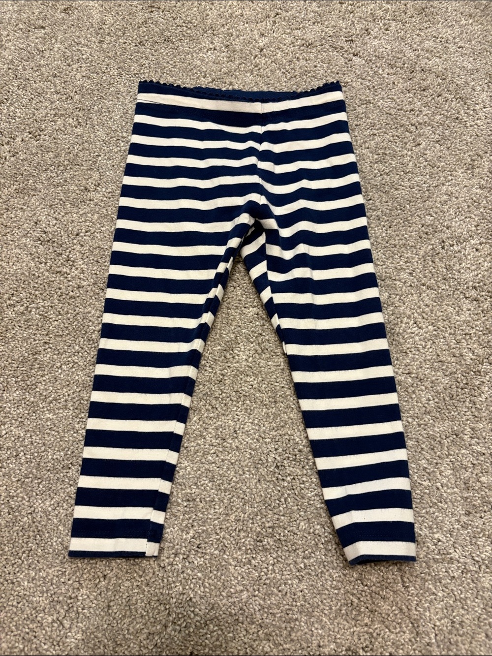 Tea Collectin infant Navy and White Striped Leggings 12-18 months